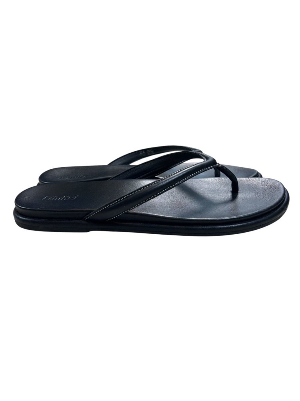 Olukai Tiara Black Leather Sandal W11 EU 41 Minimalist Office Preppy Outdoors